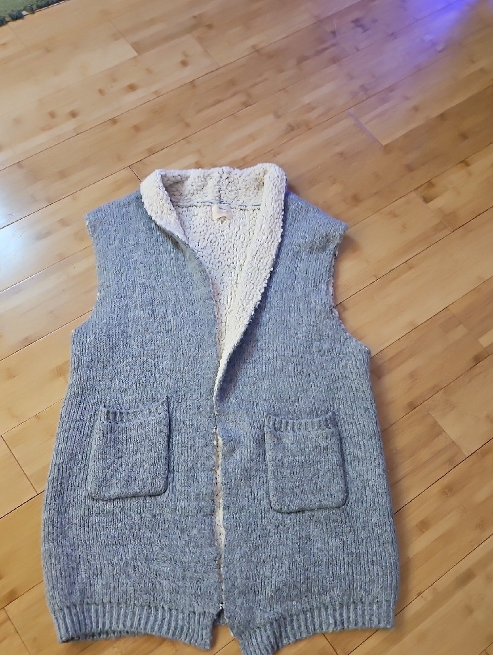 Hummingbird Cream Knit Long Vest